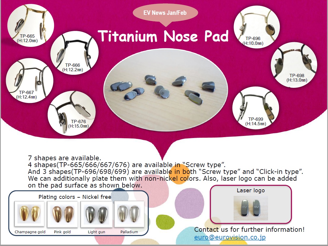 thumbnail:2019 Jan/Fed No nickel, No corrosion（Titanium standard nose pads）