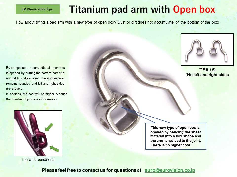 thumbnail:2022 Apr Titanium pad arm with Open box