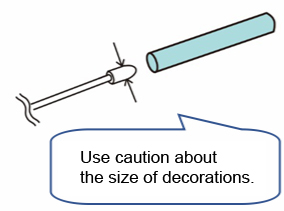 Decoration Size of a Temple End Tip