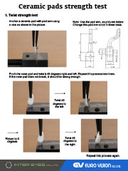 Ceramic pads strength test