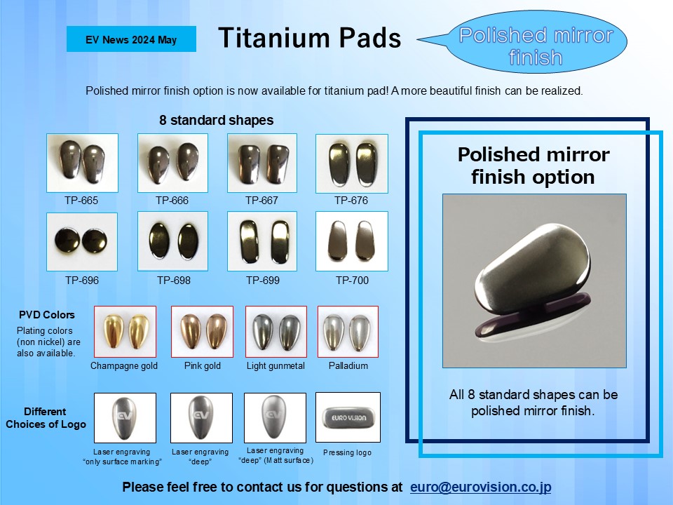 thumbnail:2024 May Titanium Pads -Polished mirror finish-