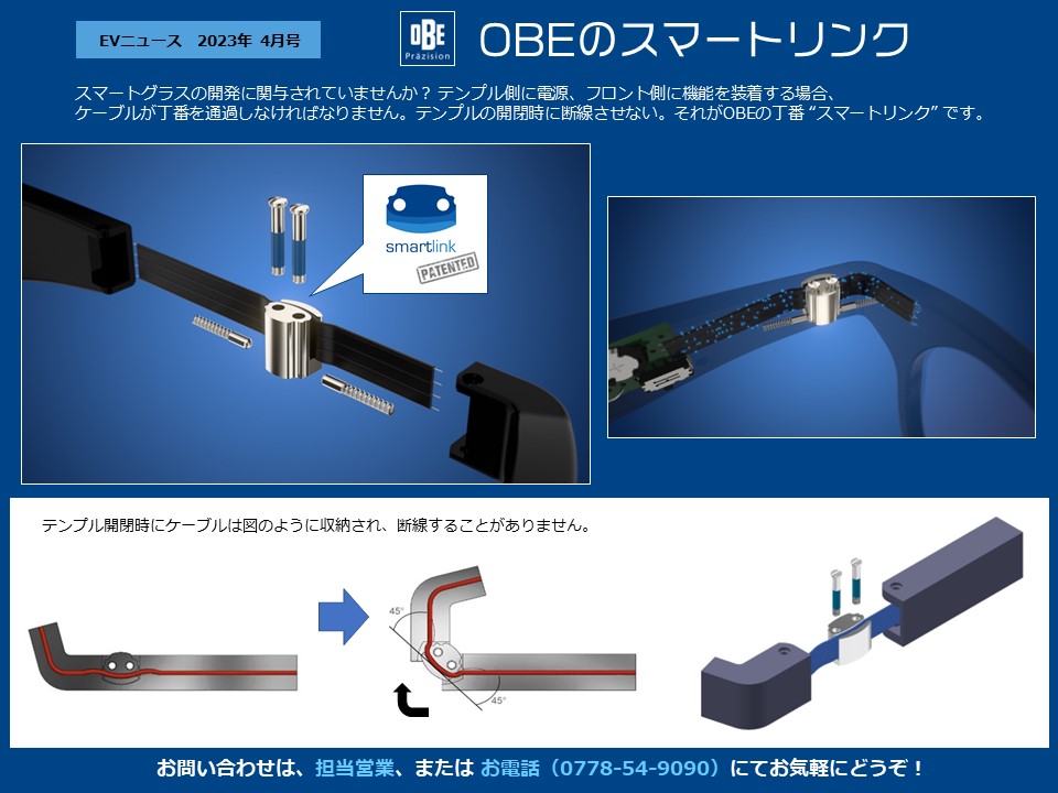 月刊サムネイル画像：2023年4月号：スマートグラスの開発に関与されていませんか？「OBEのスマートリンク」